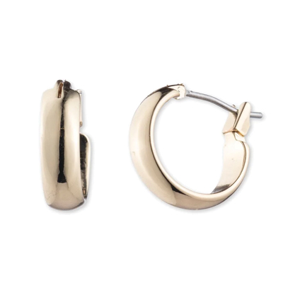 ANNE KLEIN<sup>&reg;</sup> Small Hoop In Gold - You're always in style with these classic gleaming hoop earrings by Anne Klein. Crafted of gold-tone mixed metal. Approximate diameter: 1/2 inch.